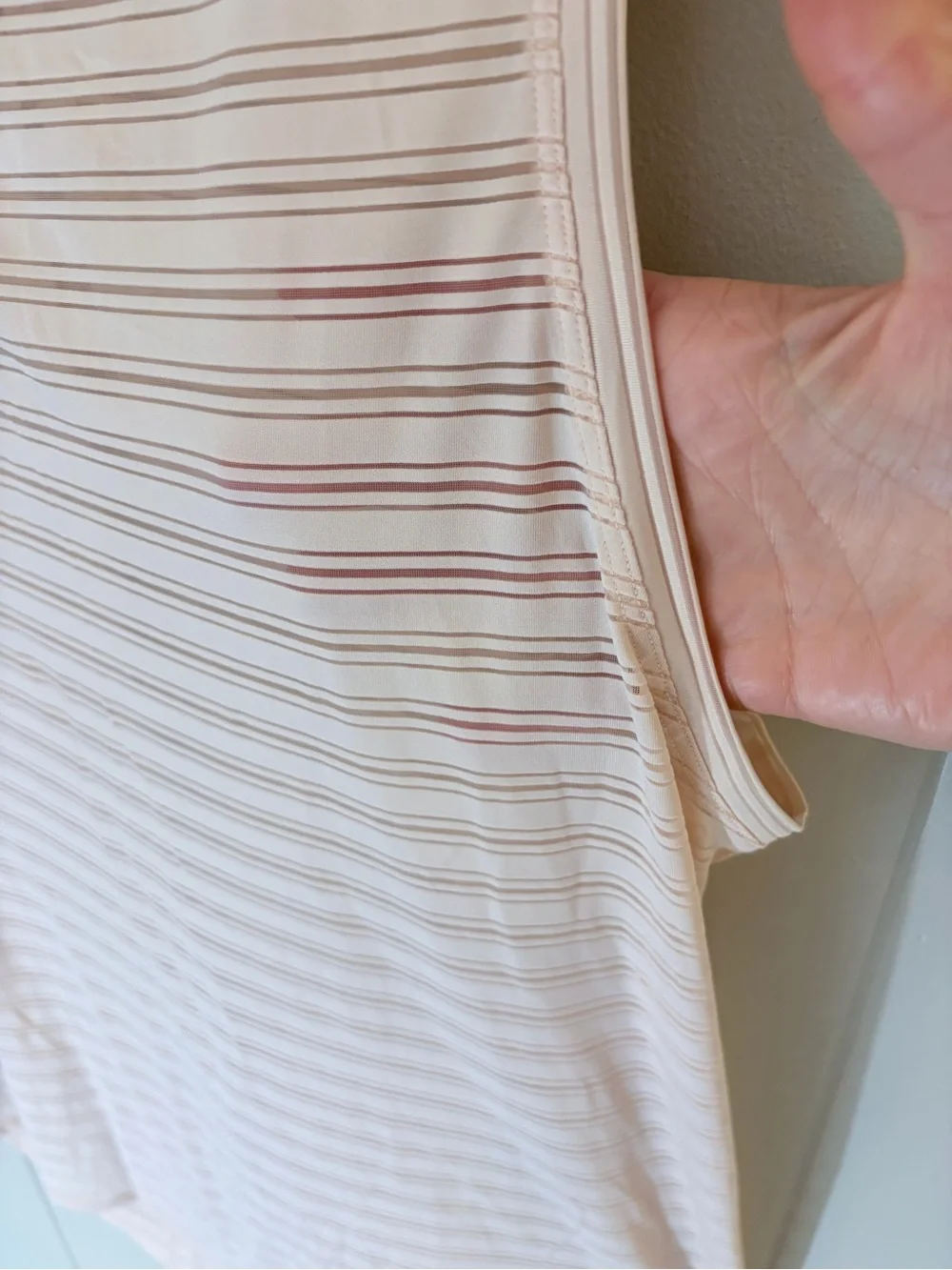 Lululemon Meet Halfway Tank Top Striped Sleeveless Light Pink Peach